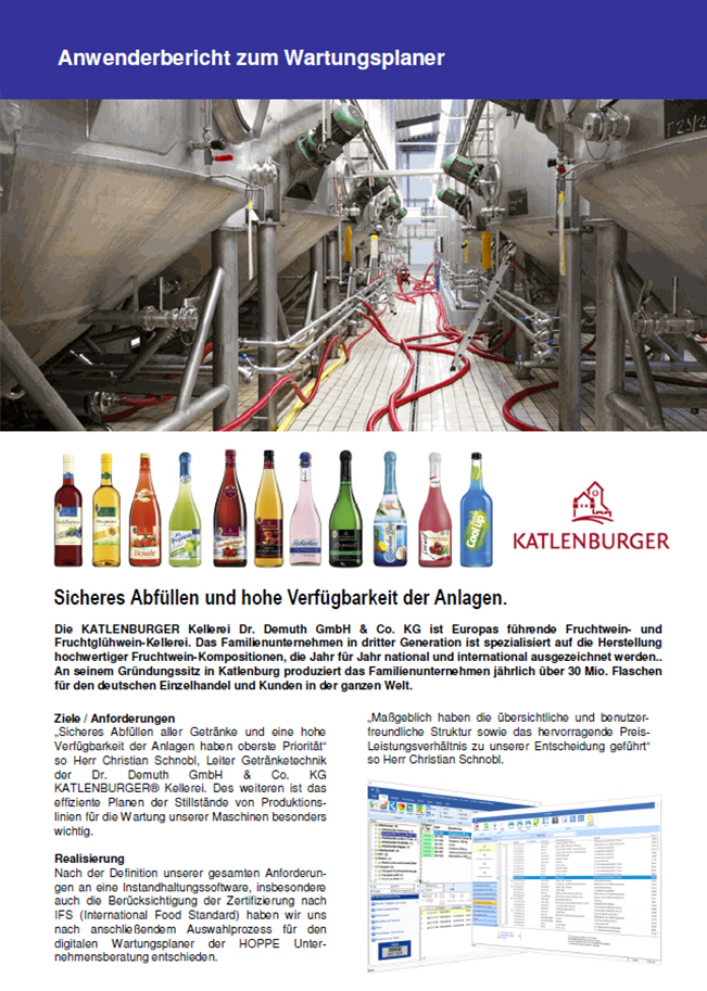 KATLENBURGER Kellerei Dr. Demuth GmbH &Co KG  Katlenburg- Anwenderbericht