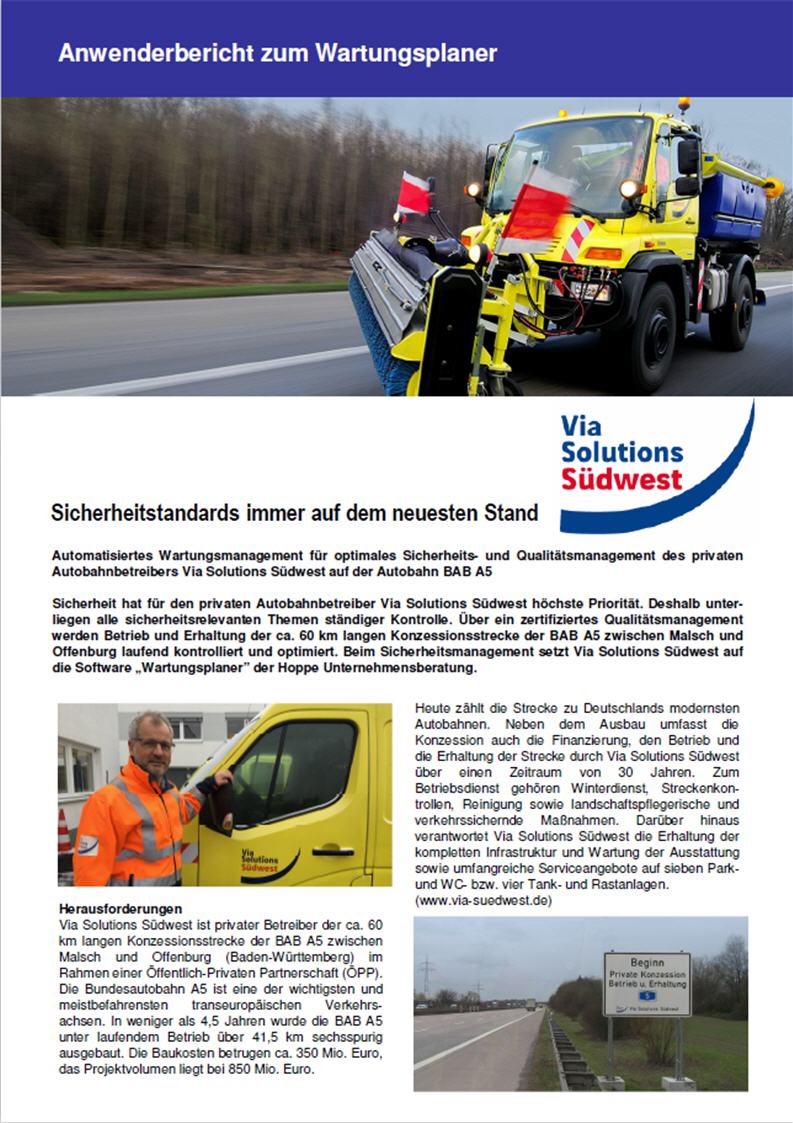 Via Solutions Sdwest GmbH & Co. KG, Bhl Anwenderbericht